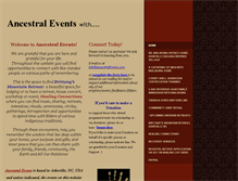 Tablet Screenshot of ancestralevents.com